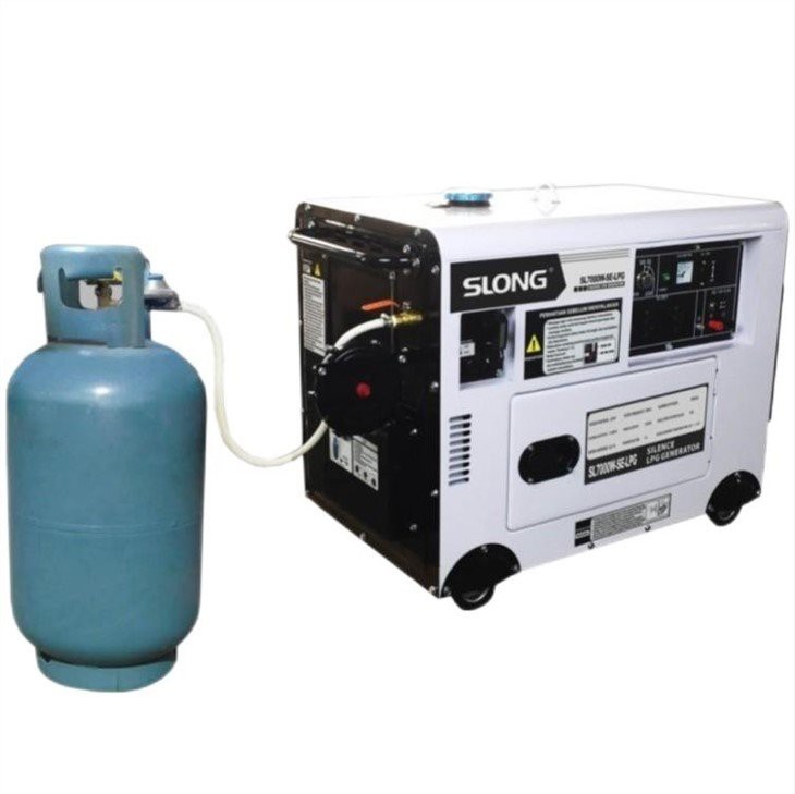 Silent dual fuel petrol gasoline generator