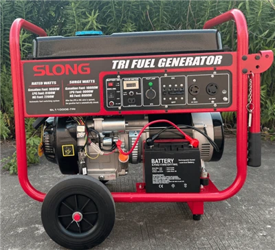 Kolmekordne kütus 220V 50HZ 9,5kw kaasaskantav LPG maagaasi bensiinigeneraator